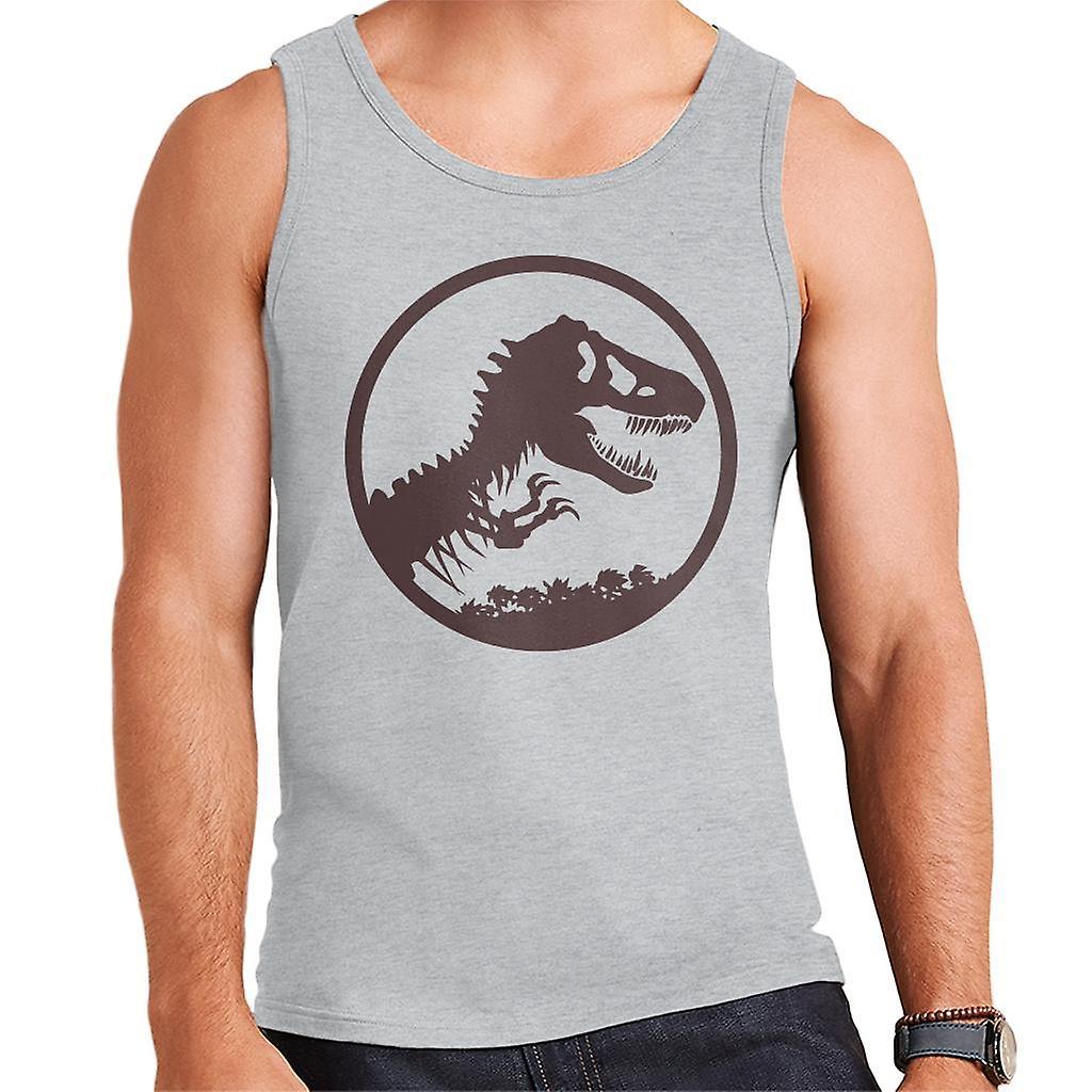 Jurassic Park T Rex Skeleton Icon Men's Vest Heather Grey XX-Large