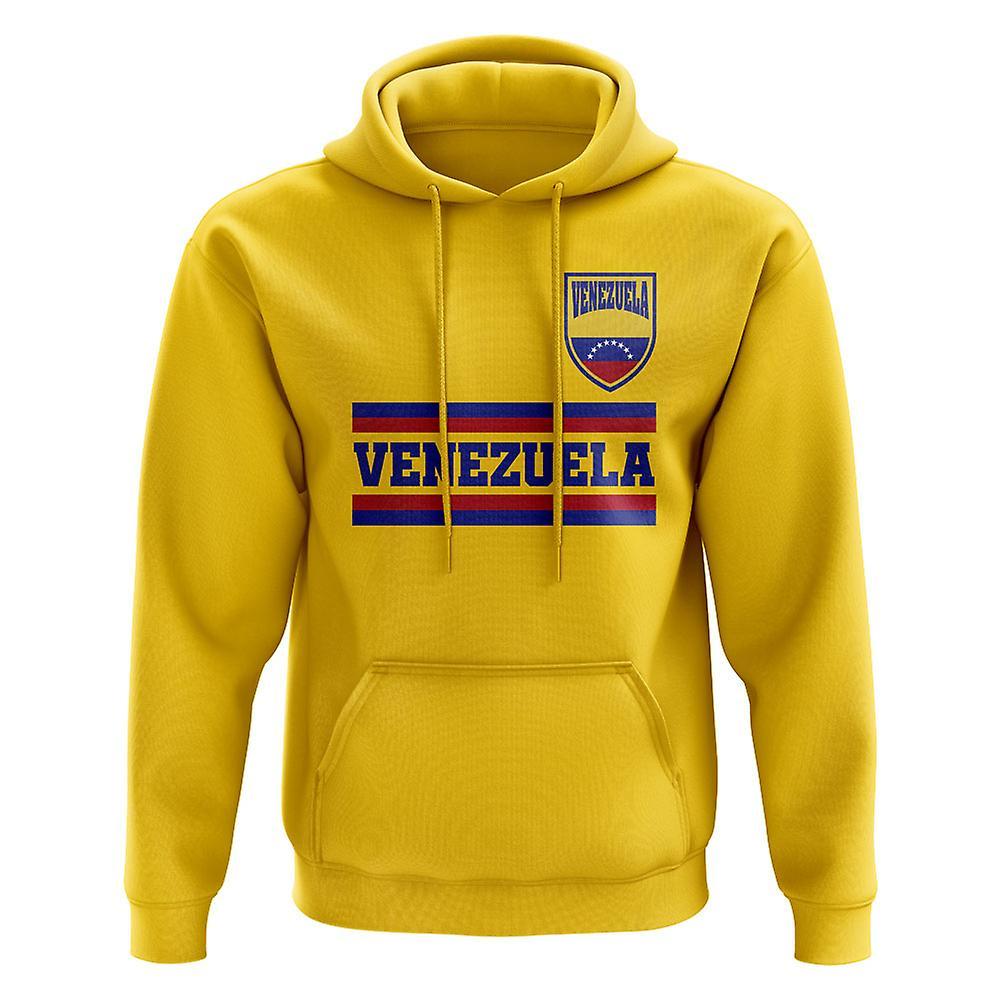 UKSoccerShop Venezuela Core Football Country Hoody (Yellow) XLB (12-13 Years)