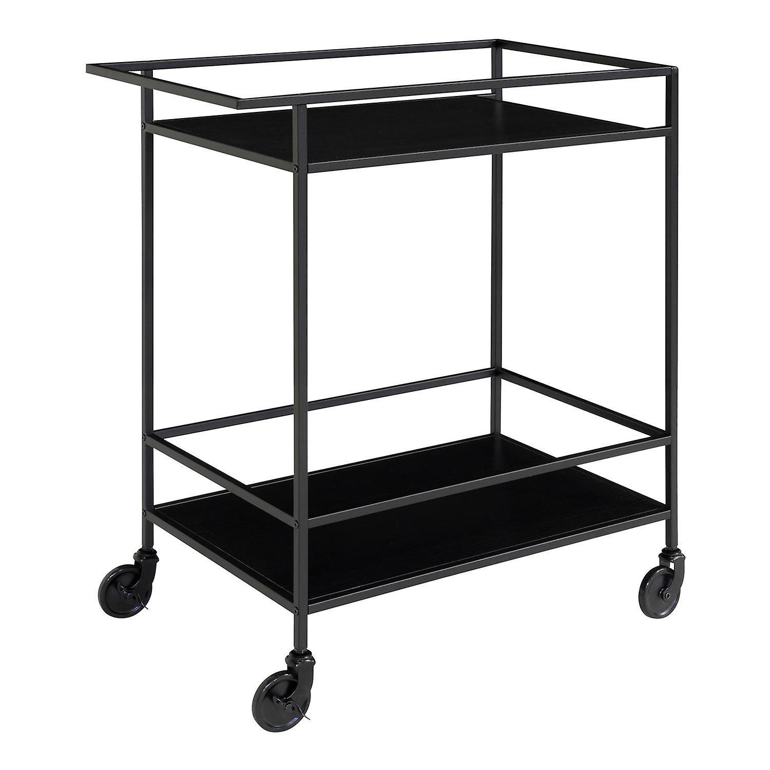 House Nordic Black bar trolley VITA 68 cm 79 x 68 x 40 cm