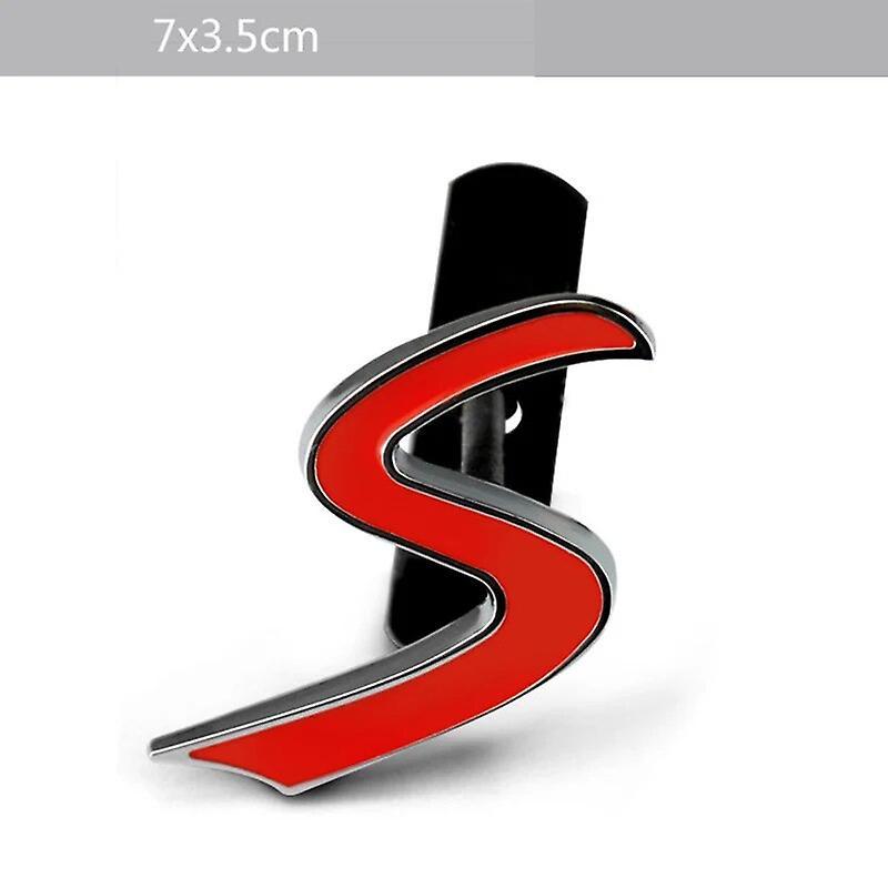 Hikig 3d Metal Logo Cooper S Emblem Car Front Grill Badge Trunk Decal For Mini Cooper S Sticker R50 R52 R53 R56 F56 R55 Accessories S Grill