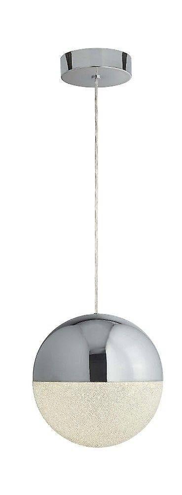 Searchlight Lighting Marbles Integrated LED 1 Light Globe Pendant Chrome