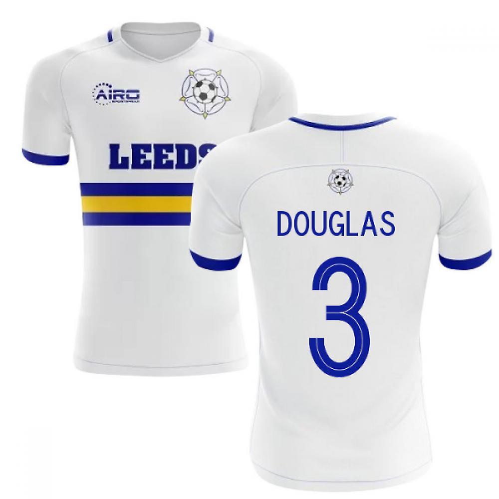 Airo Sportswear 2023-2024 Leeds Home Concept Football Shirt (Douglas 3) White XXL 50-52 inch Chest (124/136cm)