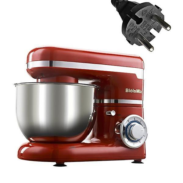 Slowmoose 1200w 4l Stainless Steel Bowl Egg Whisk Blender Cake Dough Bread Mixer Maker 220-240V RED EU