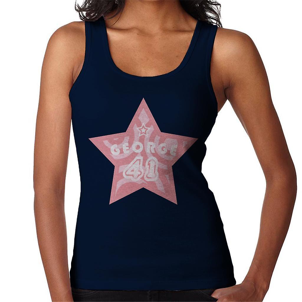 Curious George 41 Star Women's Vest Navy Blue Small