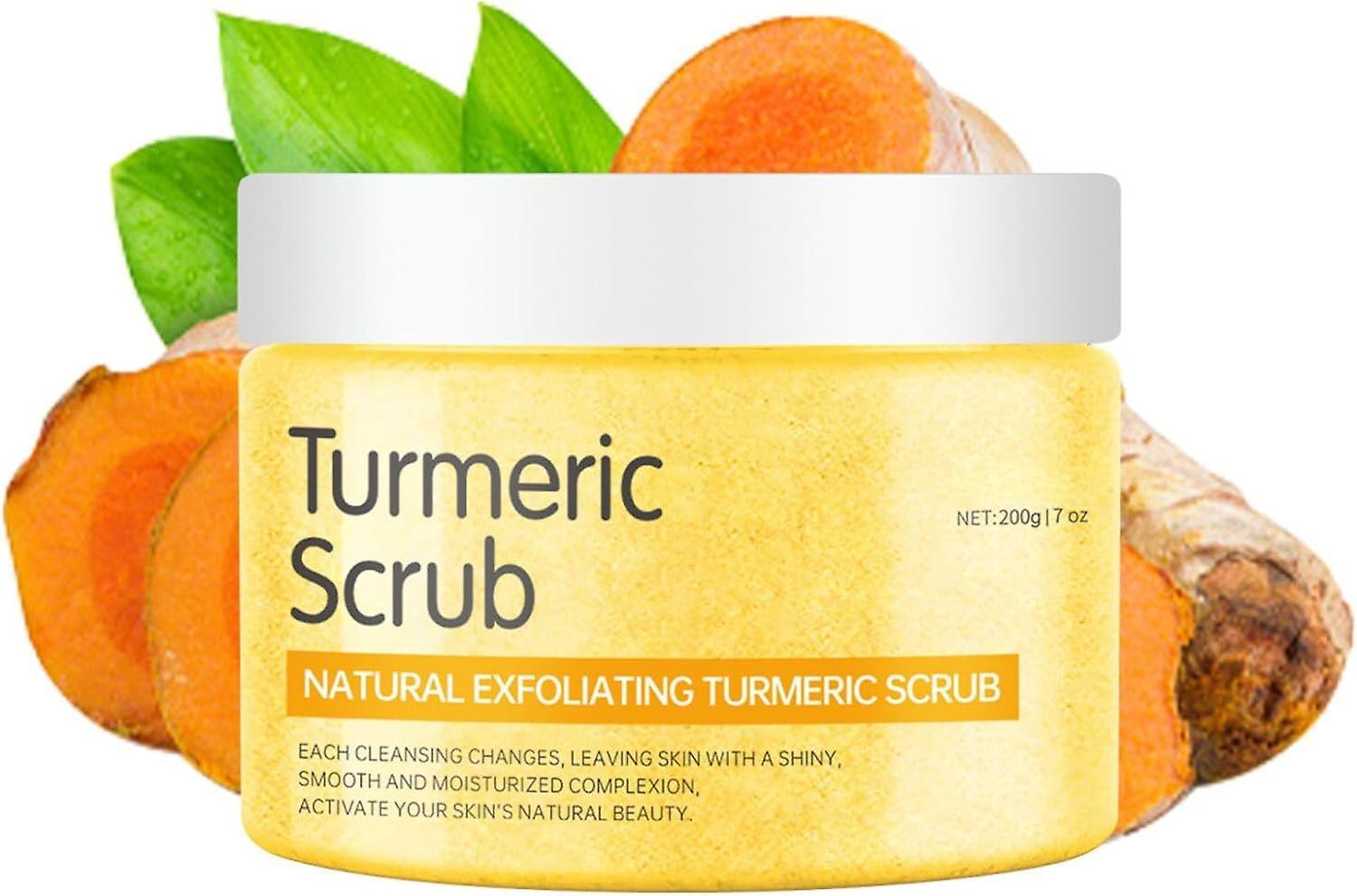 Nspiel Turmeric Body Scrub, Turmeric Face Scrub, Body Exfoliator, Body Skin Care Scrub For Bikini Area, Neck, Acne, Armpit, Dry & Dull Skin 1Pcs