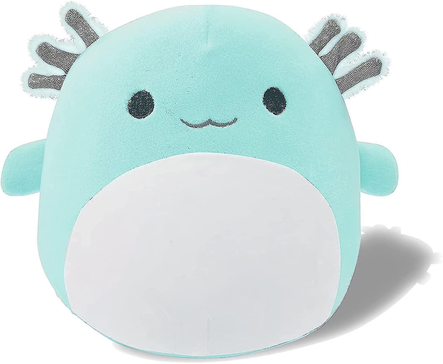 Wfuo Axolotl Plush, Cute Axolotl Stuffed Animal Snuggle Hugging Axolotl Plush Super Soft Axolotl Pillow Lumbar Back Cushion Birthday 20CM