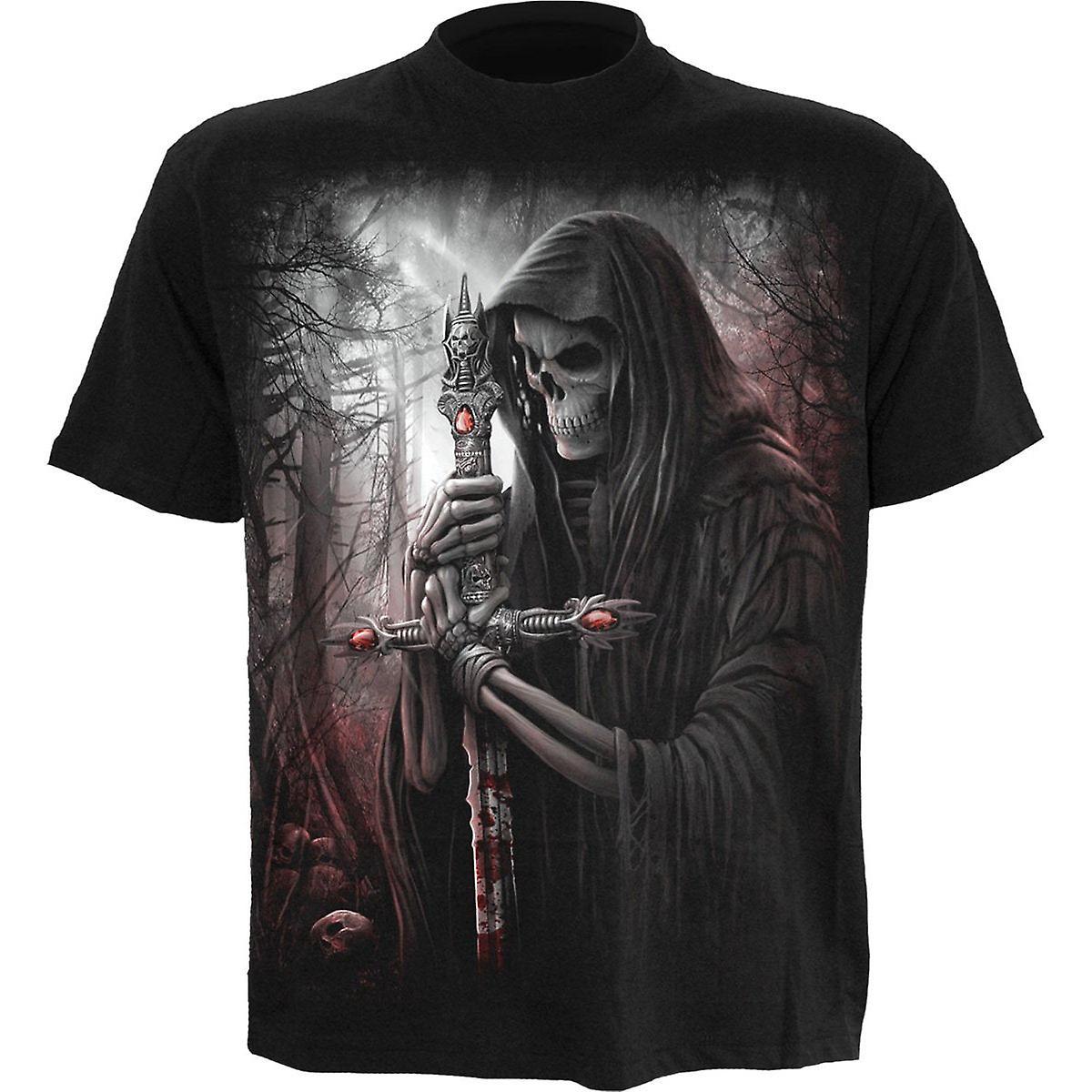 Spiral Direct Gothic SOUL SEARCHER - T-Shirt Black |Reaper|Cross|Souls XX Large