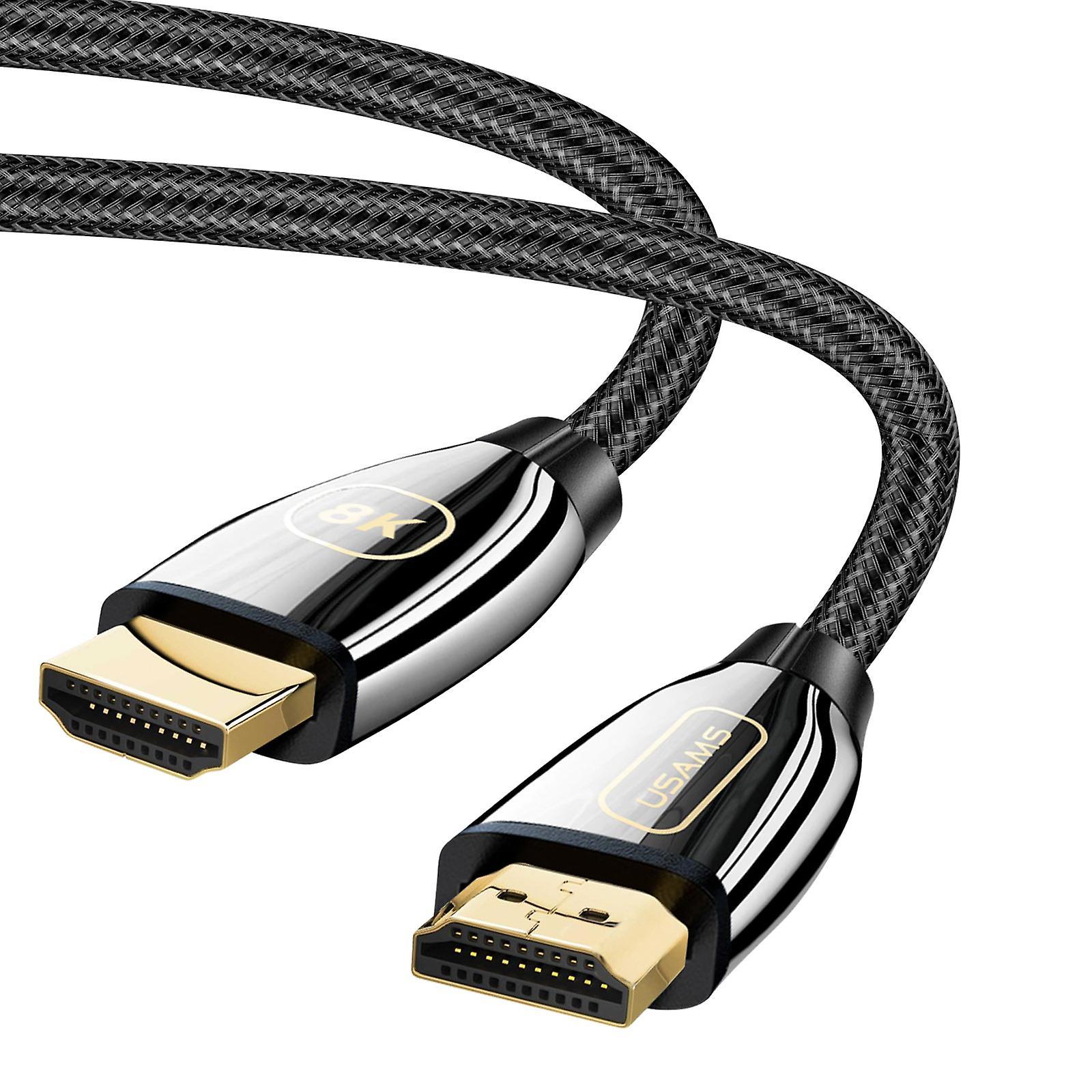 Braided Cable HDMI 2.1 Ultra HD 8K 2 meters Black Usams