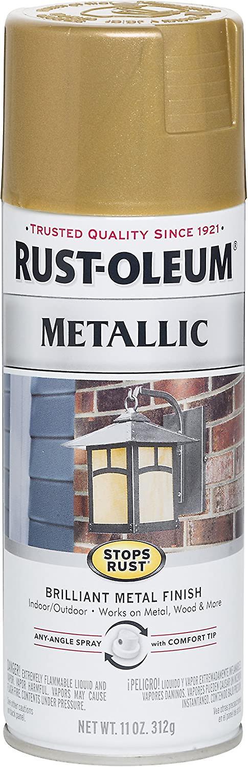 Unbrand 7270830 Stops Rust Metallic Spray Paint, 11 Ounce, Gold Rush