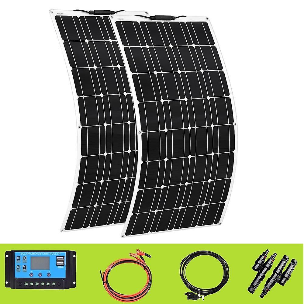 Slowmoose Flexible Solar Panel- Kit - Battery Charger 200W solar kit