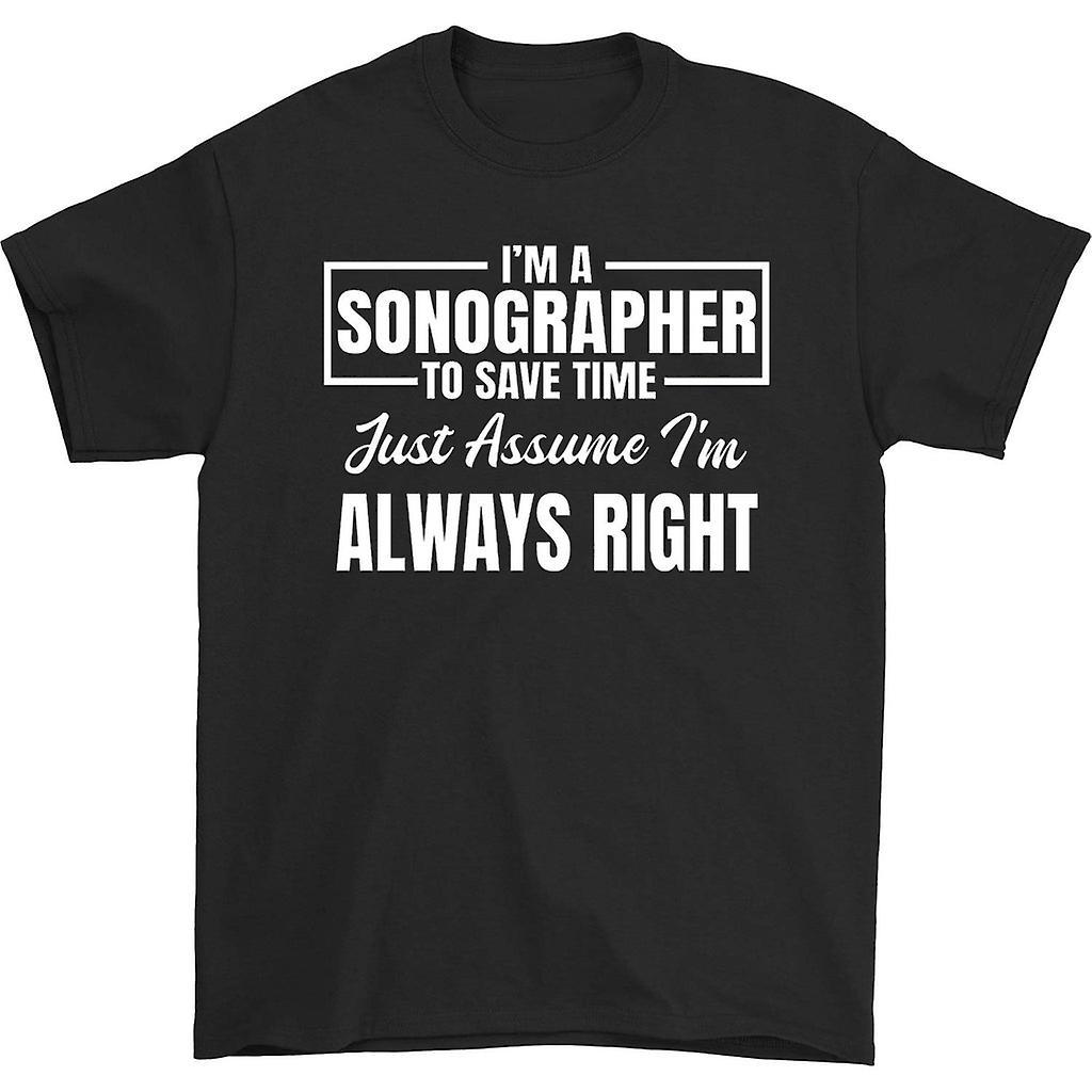 HISHARK I'm a sonographer t-shirt Black