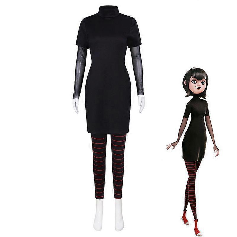 Baiyis Vampire's Daughter Costume Mavis Cosplay with Wig Halloween Disguise Carnival Costume Without cape