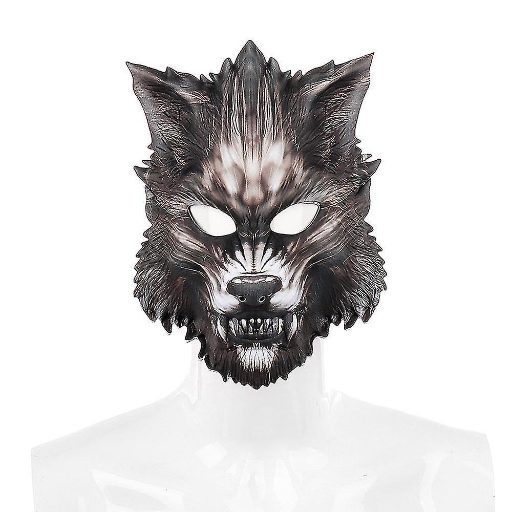 Wfuo Wolf Mask Masquerade Wolves Masks Retro Werewolf Party Mask For Adult Halloween Decor Party style 2