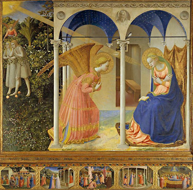 iEnjoy Altarpiece of the Annunciation, Fra Angelico, 50x50cm