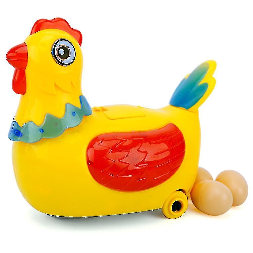 Banmo Electric Hen Laying Eggs Toy For Kids Hen Laying Eggs Walking Toy With Colorful Light And Music Interactive Toys