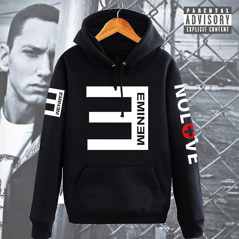 Renekton Eminem Sweatshirt Eminem Anti-e Hip-hop Thickened Pullover Sweatshirt For Men And Women Hoodie Black M