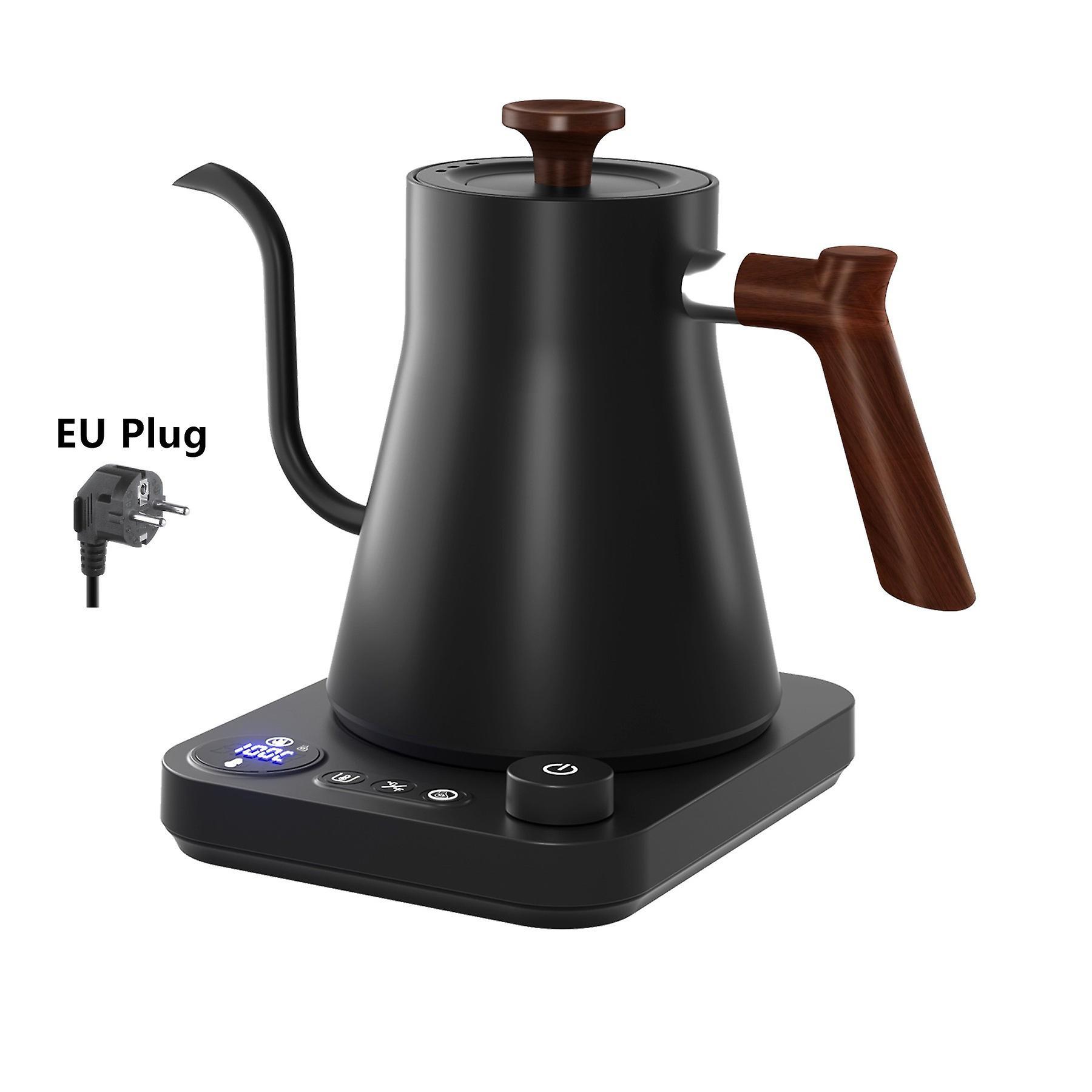 Longzhen 900ml Electric Kettle, Pour-Over Coffee and Tea Kettle, Stainless Steel Water Boiler, Quick Heating Digital Display, 40-100C Temp Control ...