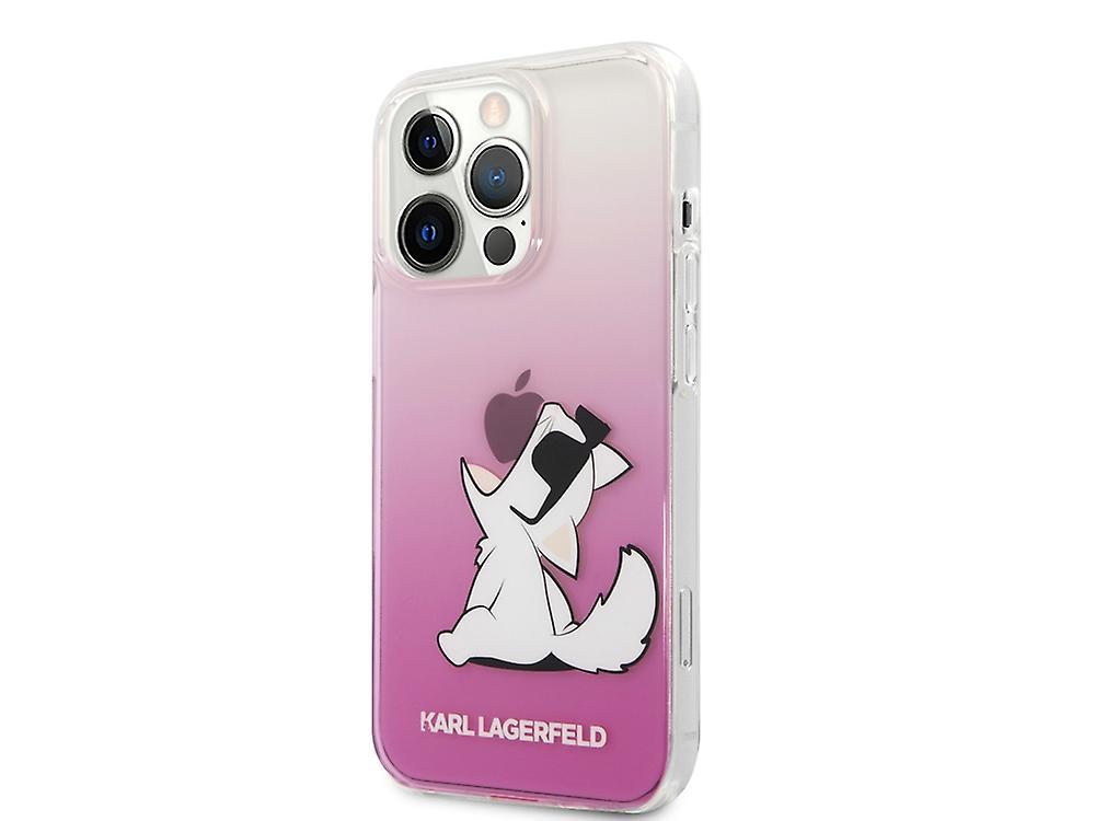 Karl Lagerfeld Case for iPhone 14 Pro Max Choupette Eat, Pink