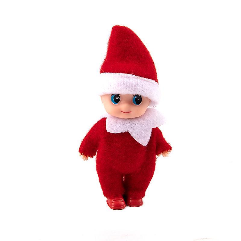 Unbrand Creative Baby Elf Dolls Oranments Merry Christmas Decor For Home New Year Gift Red 1 Pc