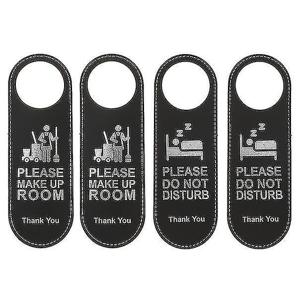 Yuntianzun 4pcs Hotel Door Information Tag Do Not Disturb Hanging Tag Double-sided Tag