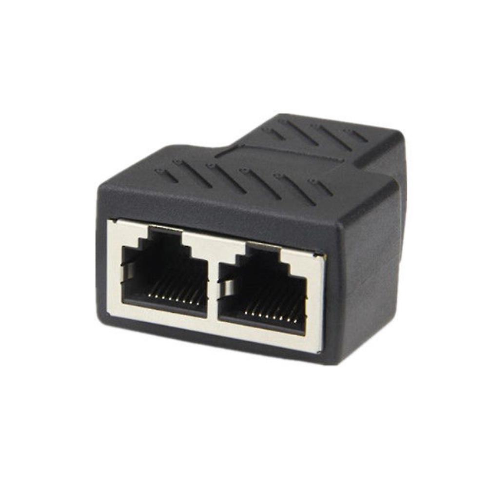 Fiauli 1 to 2 Lan Ethernet Network Splitter Connector Extender Adapter Plug for RJ45