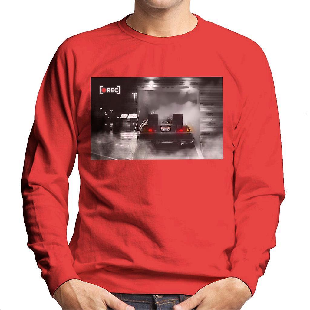 Back to the Future Delorean Rec Men's Sweatshirt Red X-Large