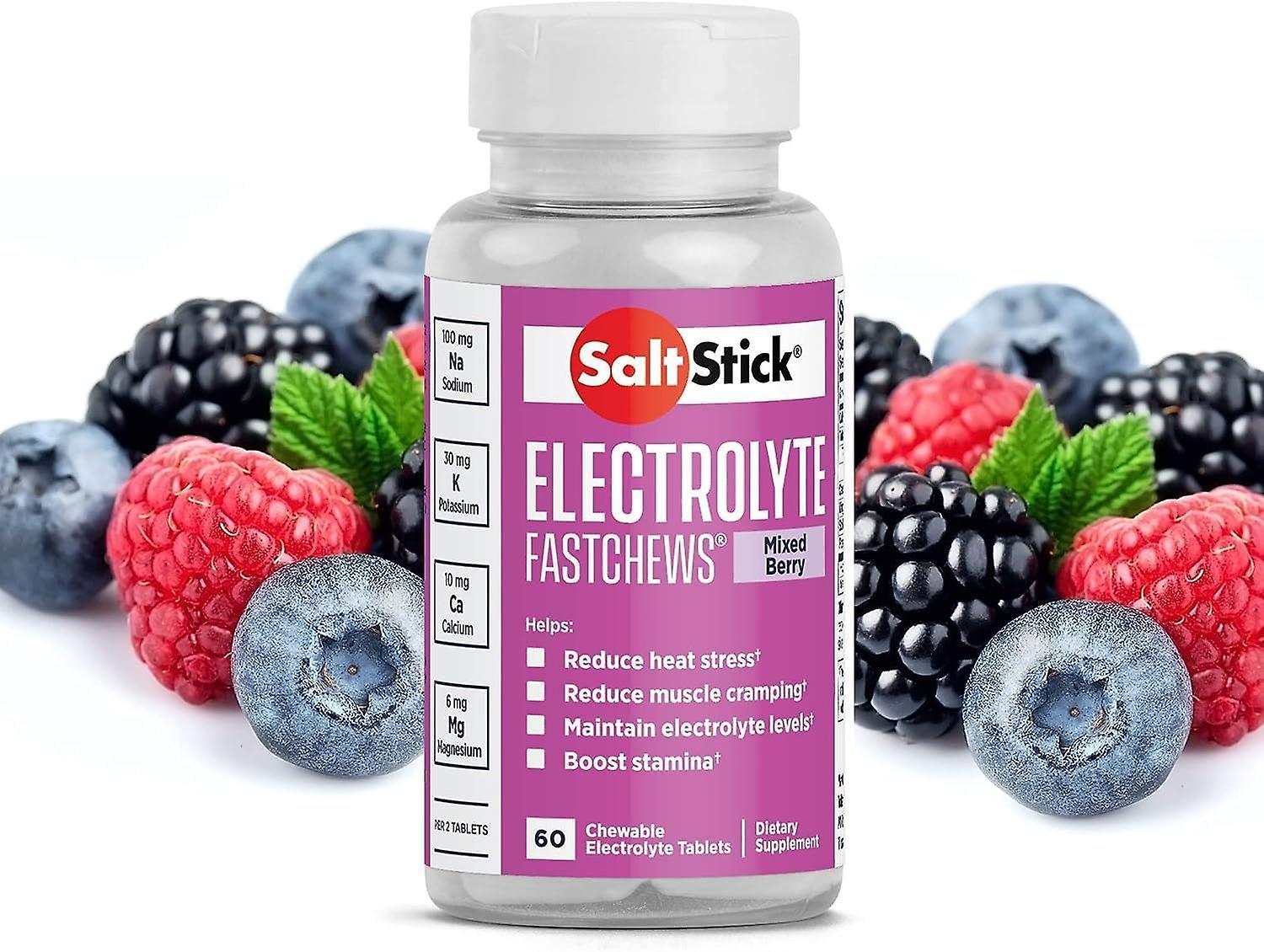 SaltStick Electrolyte FastChews - 60 Tablets - Mixed Berry