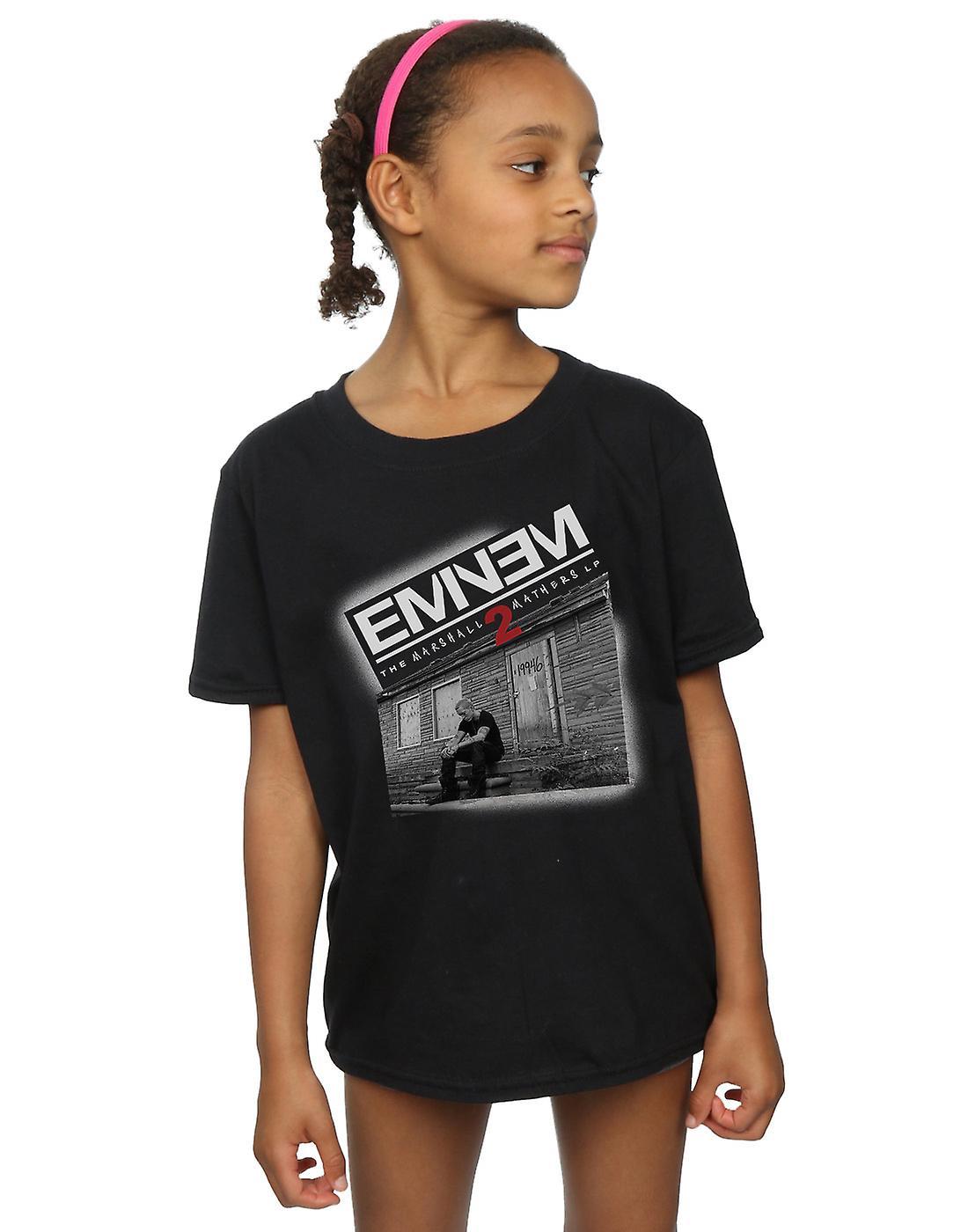 Eminem Girls Marshall Mathers 2 T-Shirt Black 9-11 Years