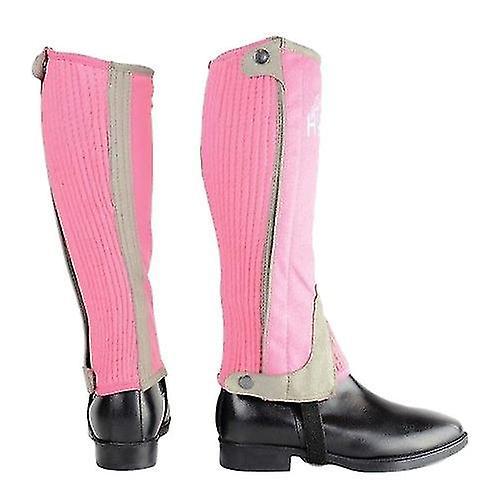 HyLAND Childrens/Kids Two Tone Amara Half Chaps Black/Pink XL