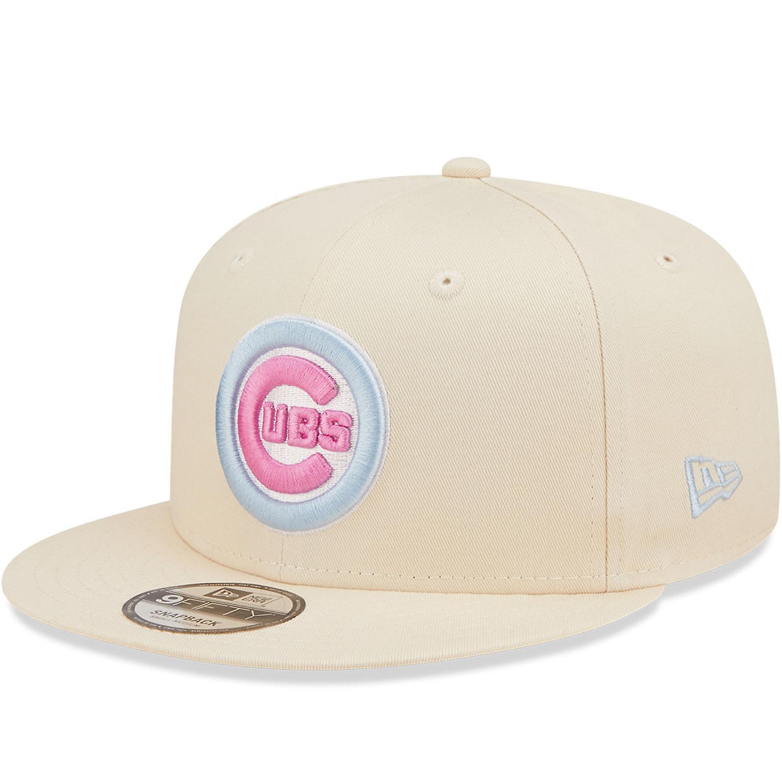 New Era Chicago Cubs Pastel Patch 9FIFTY Snapback Cap Hat - Cream S/M