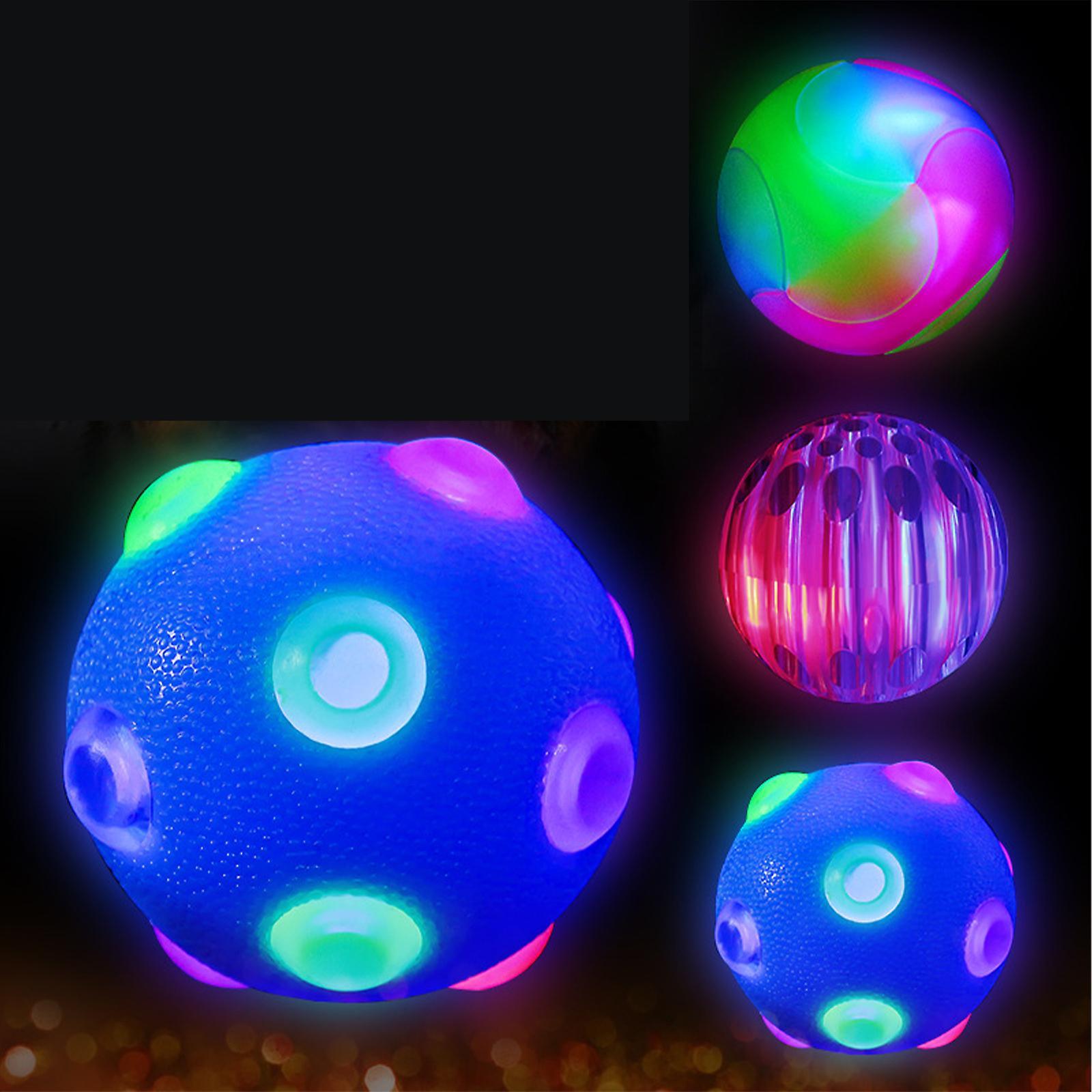 unbrand Illuminated Dog Ball, Self Moving Dog Ball, Jumping Activation Ball, Dog Shake Ball, Toy, Flashing Ball, Elastic Pet Training Toy blue S