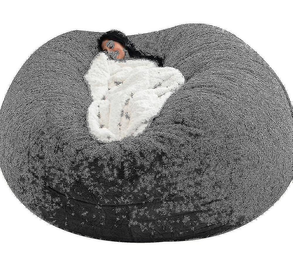 Sunset New Extra Large Bean Bag Chairs Couch Sofa Cover Indoor Lazy Lounger For Adults Kids Sellwell Without Chair Dark Grey 150*75CM