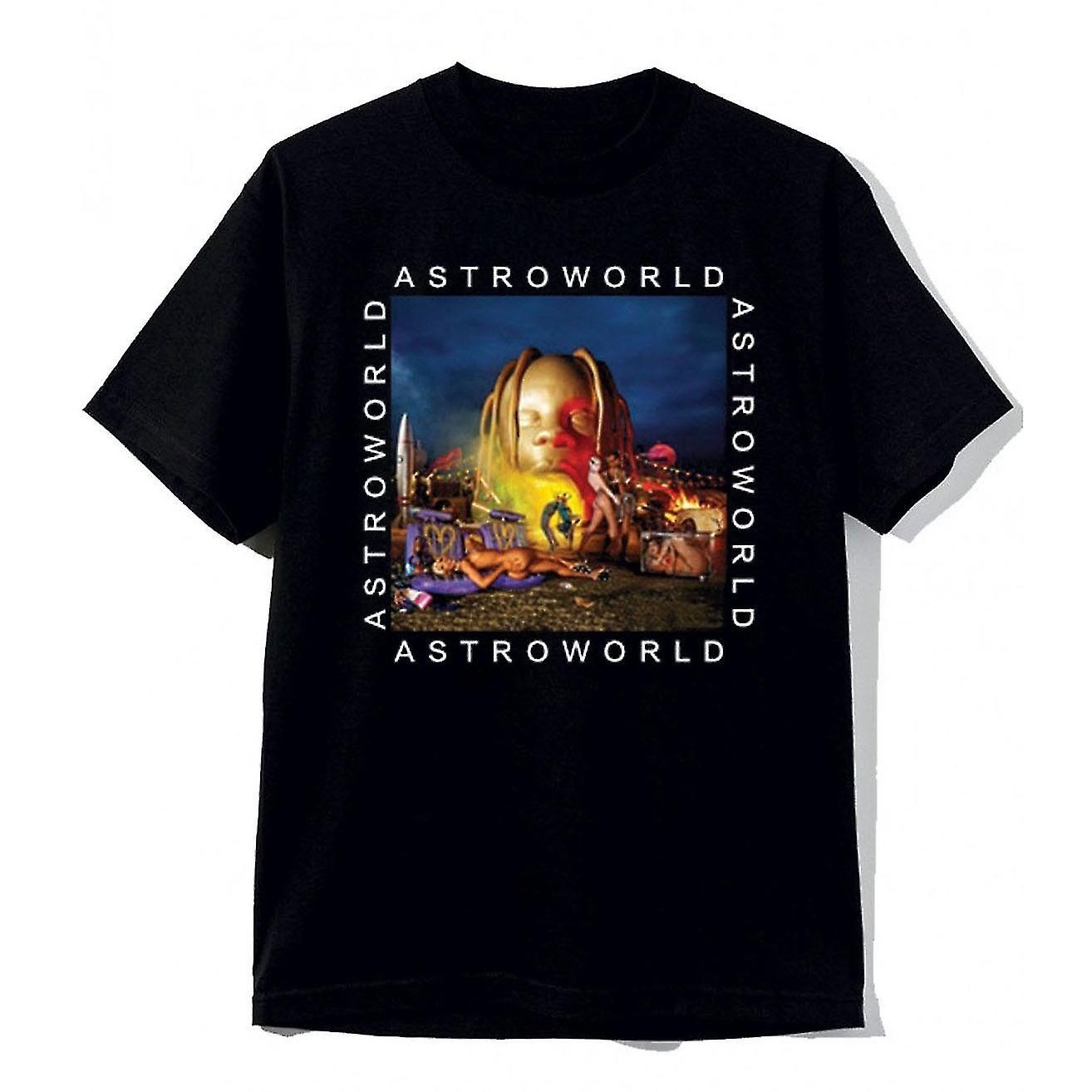 Gildan Astroworld Black Tee Shirt Travis Scott Album S