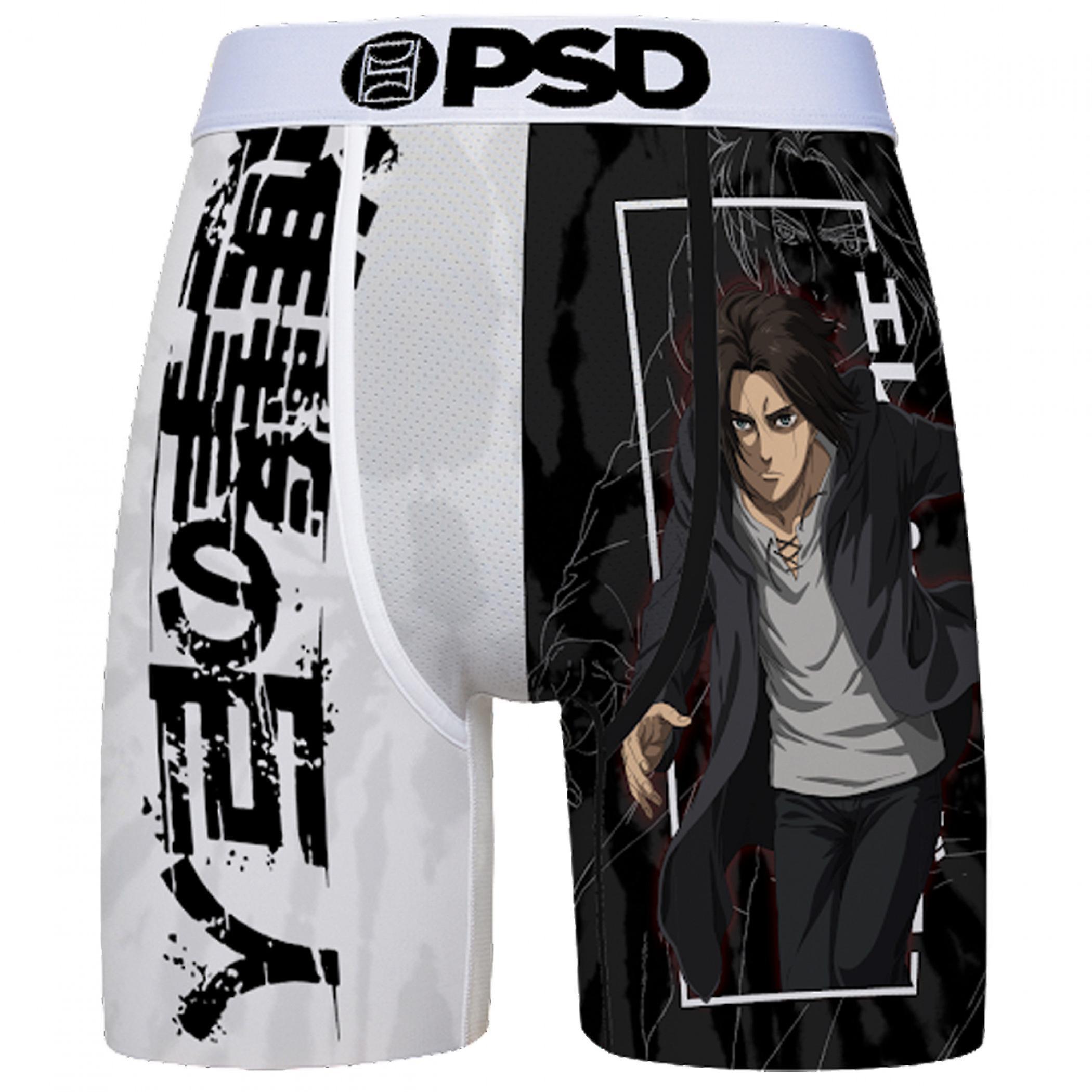 Anime & Manga Attack on Titan Eren Yeager Monochrome PSD Boxer Briefs Multi-Color Medium (32-34)