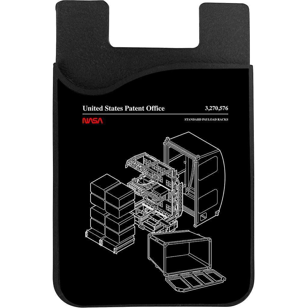 NASA Standard Payload Racks Blueprint Phone Card Holder Black 5.5cm x 8.5cm