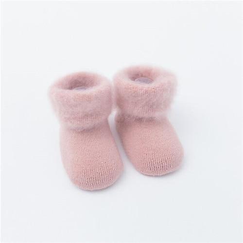 Slowmoose Winter Thick Warm Cotton Socks For Baby / Pink 24M