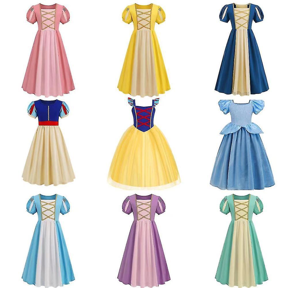 Sitabo European And American Princess Style Dress Princess Dress Belle Princess Cinderella Snow White Dress Halloween Party Christmas Gift Long Hai...