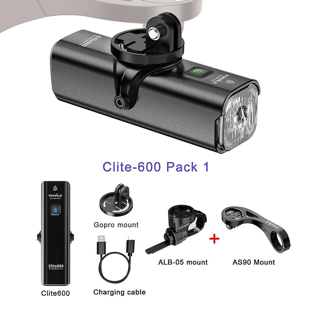 DUqi TOWILD CL 600LM Bike Light Front Lamp USB Rechargeable LED 18650 2000mAh Bicycle Light Waterproof Bike Accessories 600 Pack 1