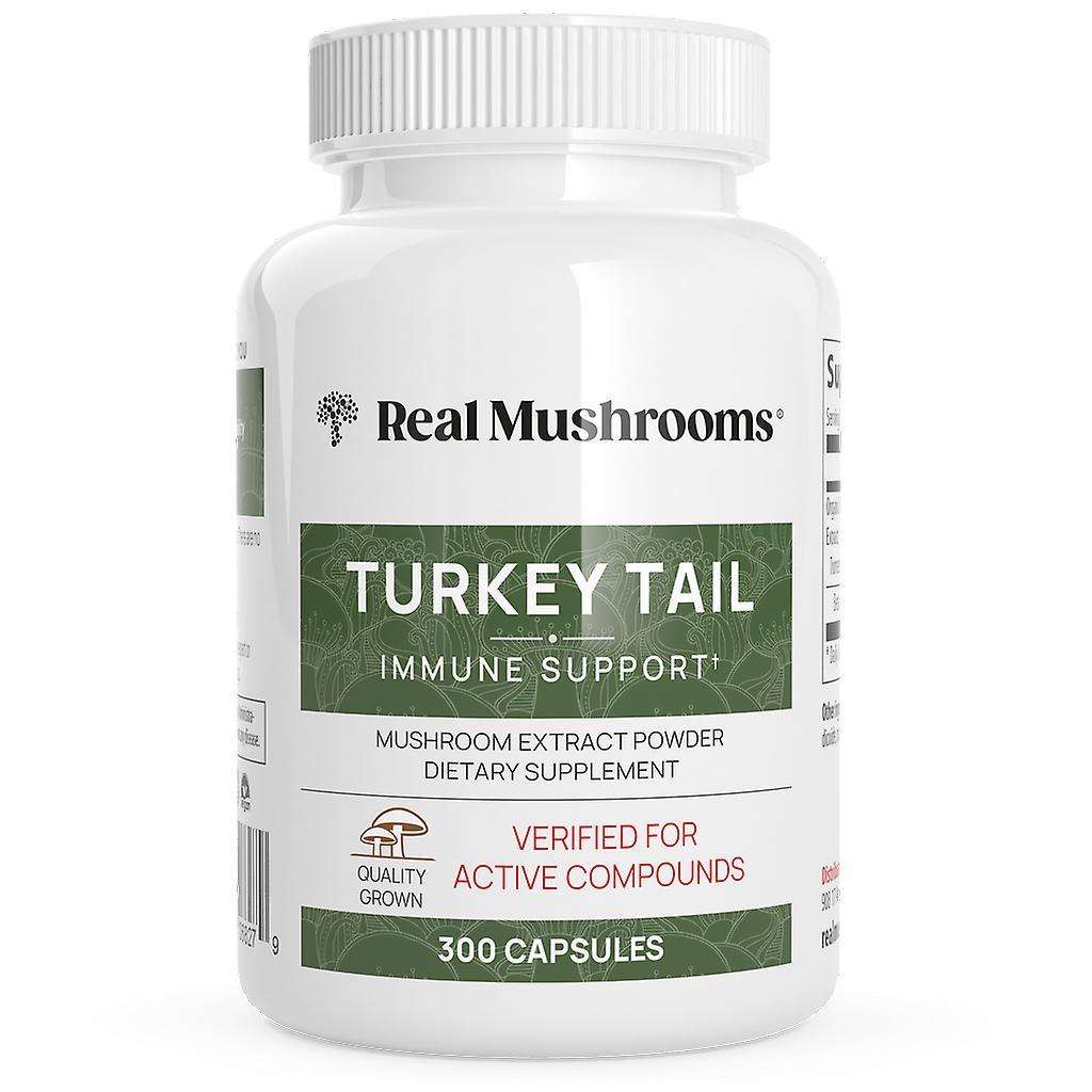 Real mushrooms turkey tail organic mushroom supplement 300 caps