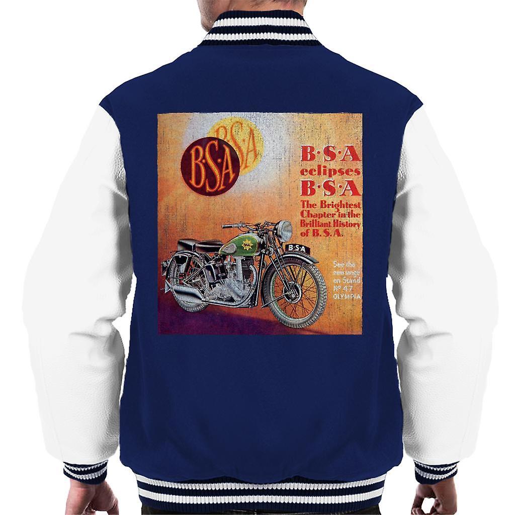 BSA Eclipses Men's Varsity Jacket Navy/White Small