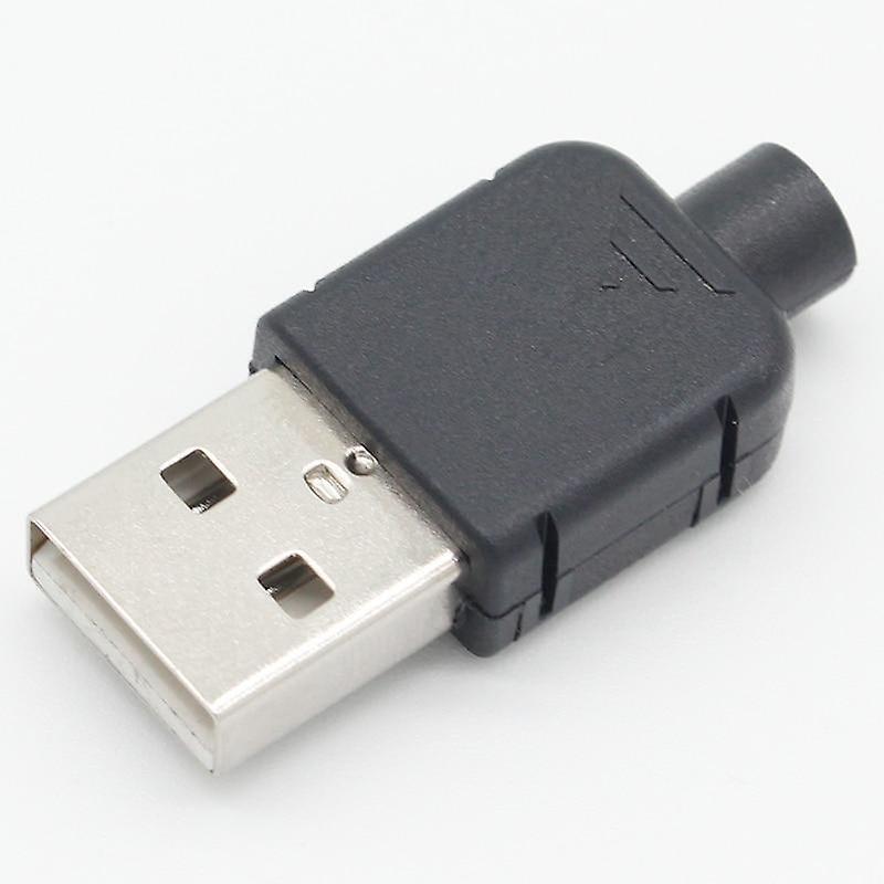 Slowmoose Usb 2.0 Connector Plug - A Type Male 4 Pin Assembly Adapter Socket Plastic