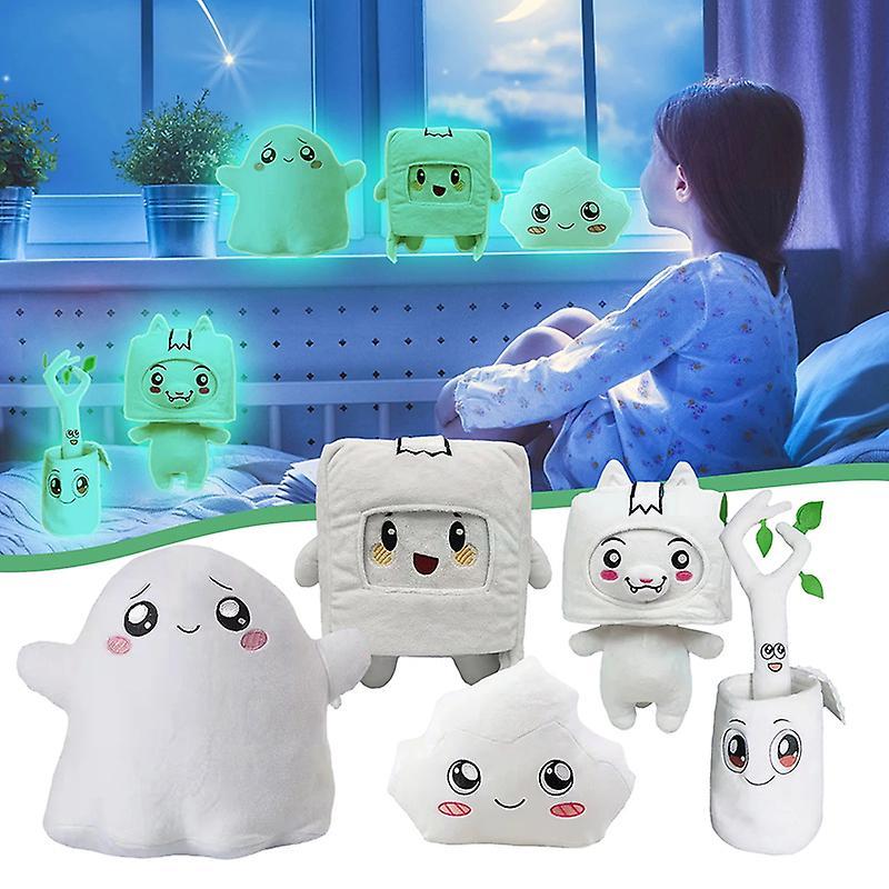 Szlcv Lankybox Glow In The Dark Plush Foxy Boxy Ghosty Lanky Box Removable Soft Toy Children Gift Turned Doll   Girl Bed Pillow 20cm3