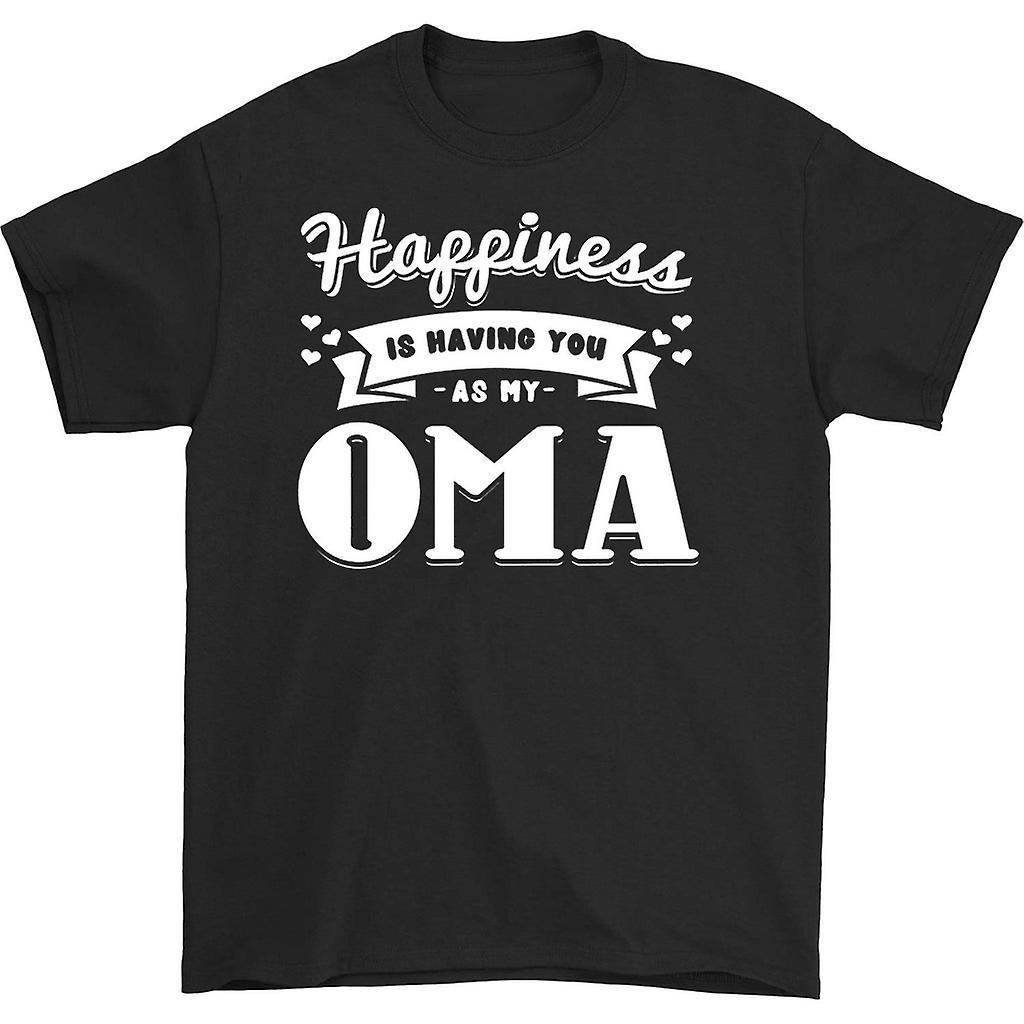 HISHARK Happiness is having you as my oma t-shirt Black XL