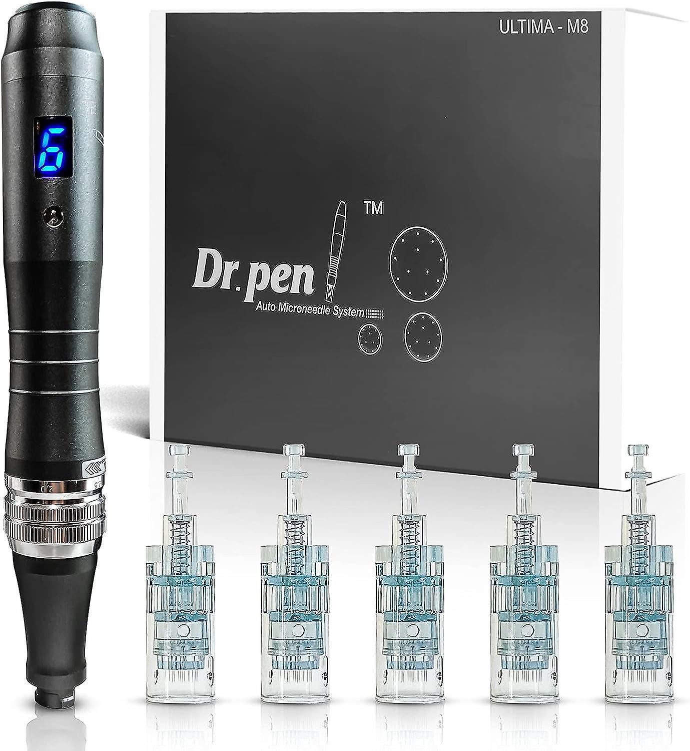 Asiv Dr pen Ultima M8 With 5 pcs Cartridge Wireless Derma Microneedle Pen Skincare Kit MTS Treatment Professionals Use Face and Body EU