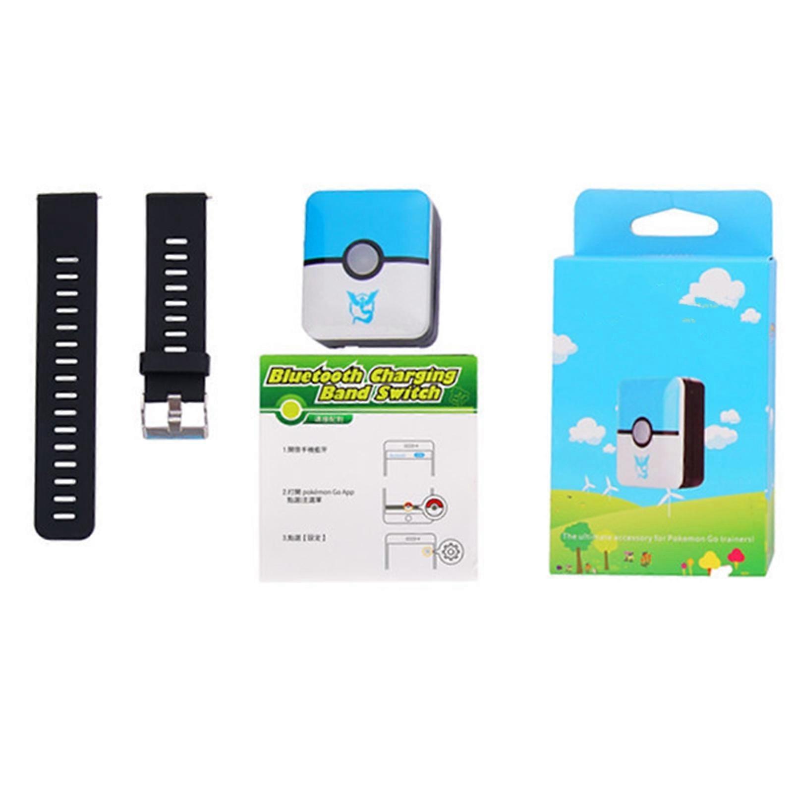 Unbrand For Pokmon Go Plus+ Auto Catch Wristband Bracelet, Bluetooth Wristband Auto Catch Smart Watch Game Accessory Blue-White B