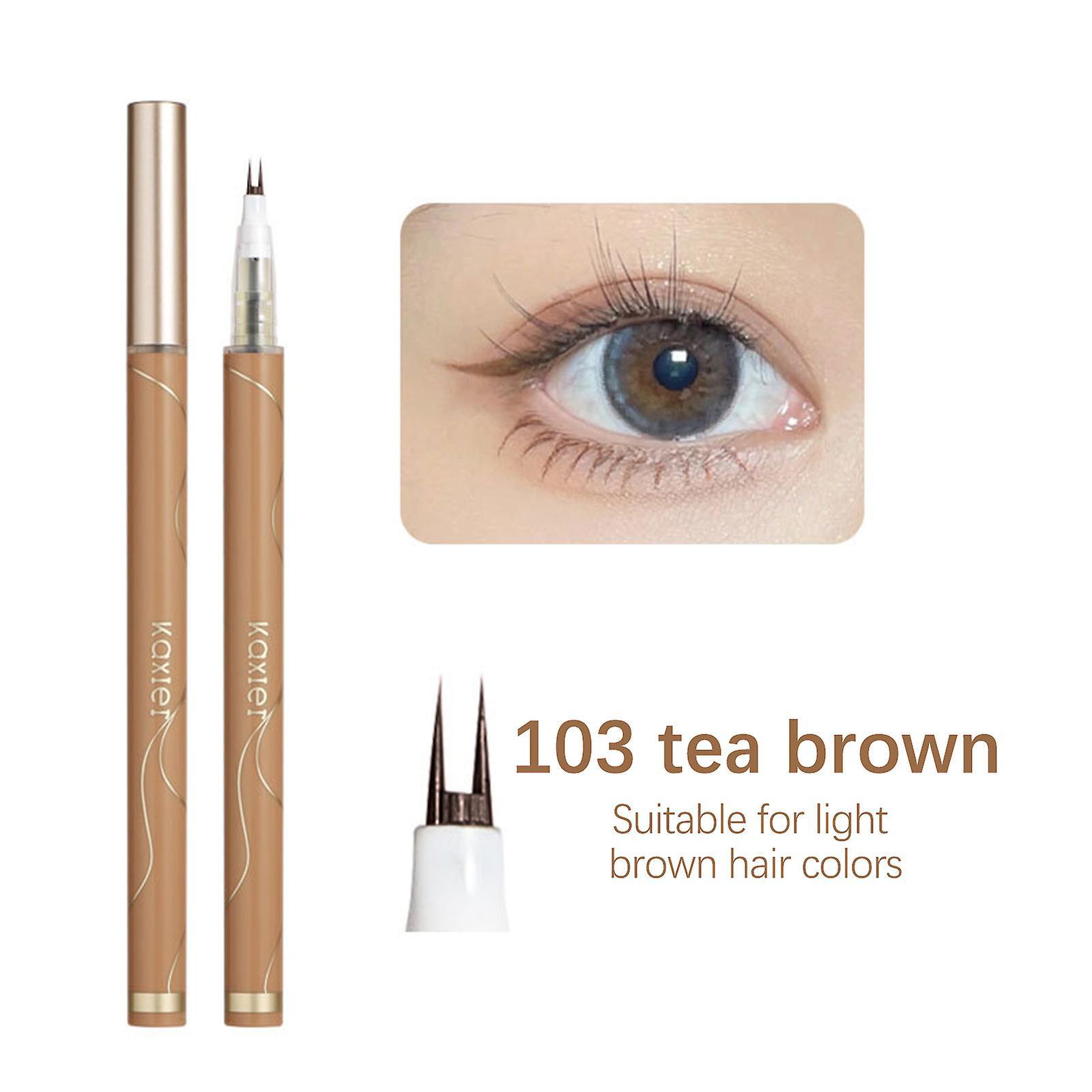 Kakanwo Double Tip Lower Eyelash Pencil and Liquid Eyeliner Brown Free Size