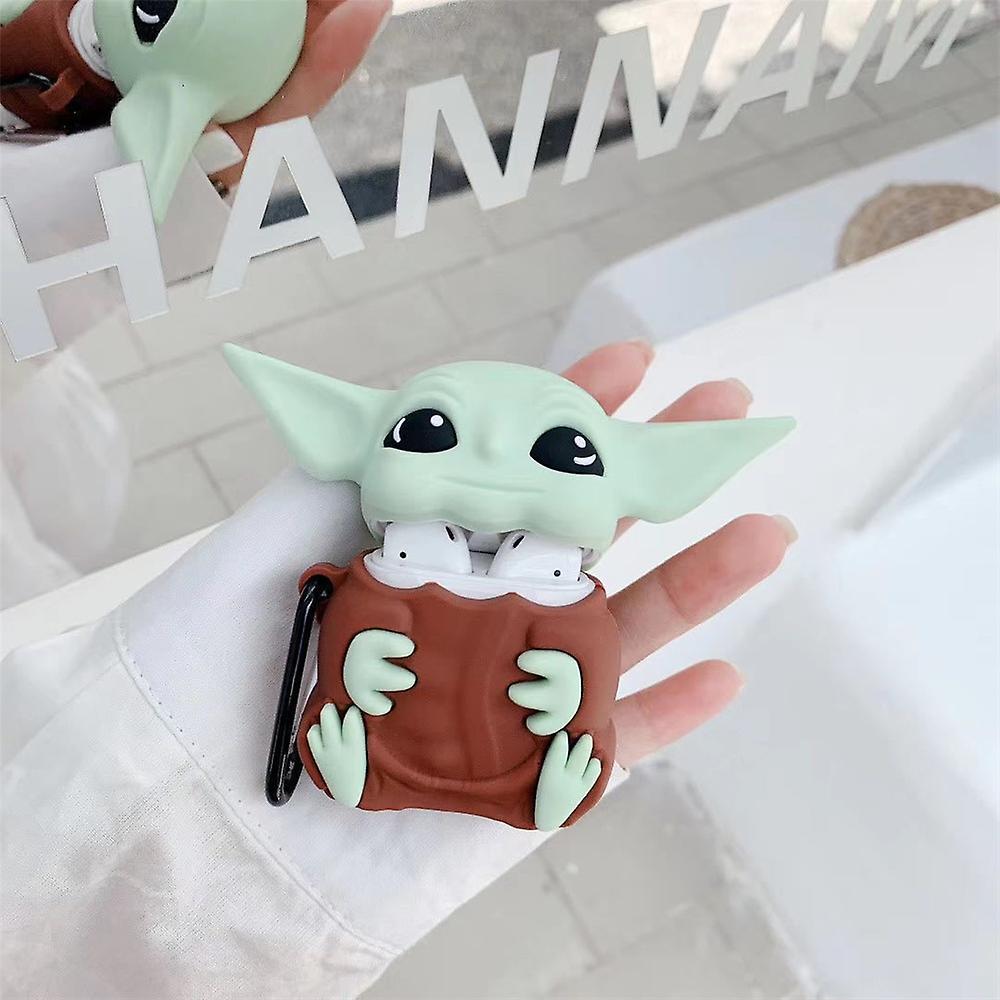 Bestdaily Cute Star Wars Baby Yoda AirPods Silicone Case Cover For Apple AirPods Pro 1st/2nd Generation For airpods pro