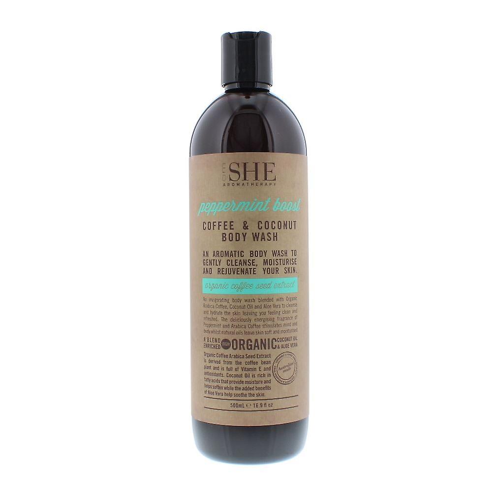 Om She Aromatherapy Om She Coffee & Coconut Body Wash 500ml Peppermint Boost