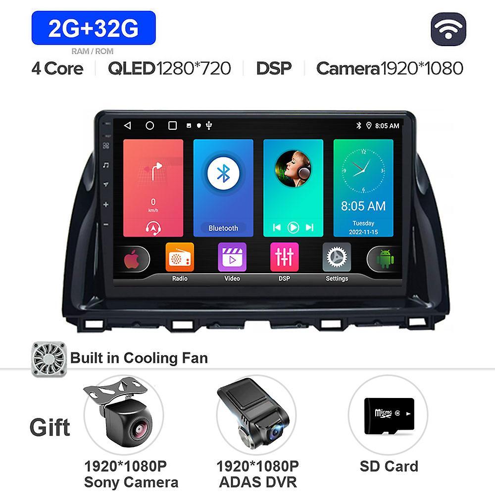 Redkid Wireless Carplay For Mazda Cx5 Cx-5 Cx 5 2012 - 2015 Car Radio Multimedia Stereo Video Player Gps Navigation Android 13 Dsp Rds 2G-32G CAM DVR