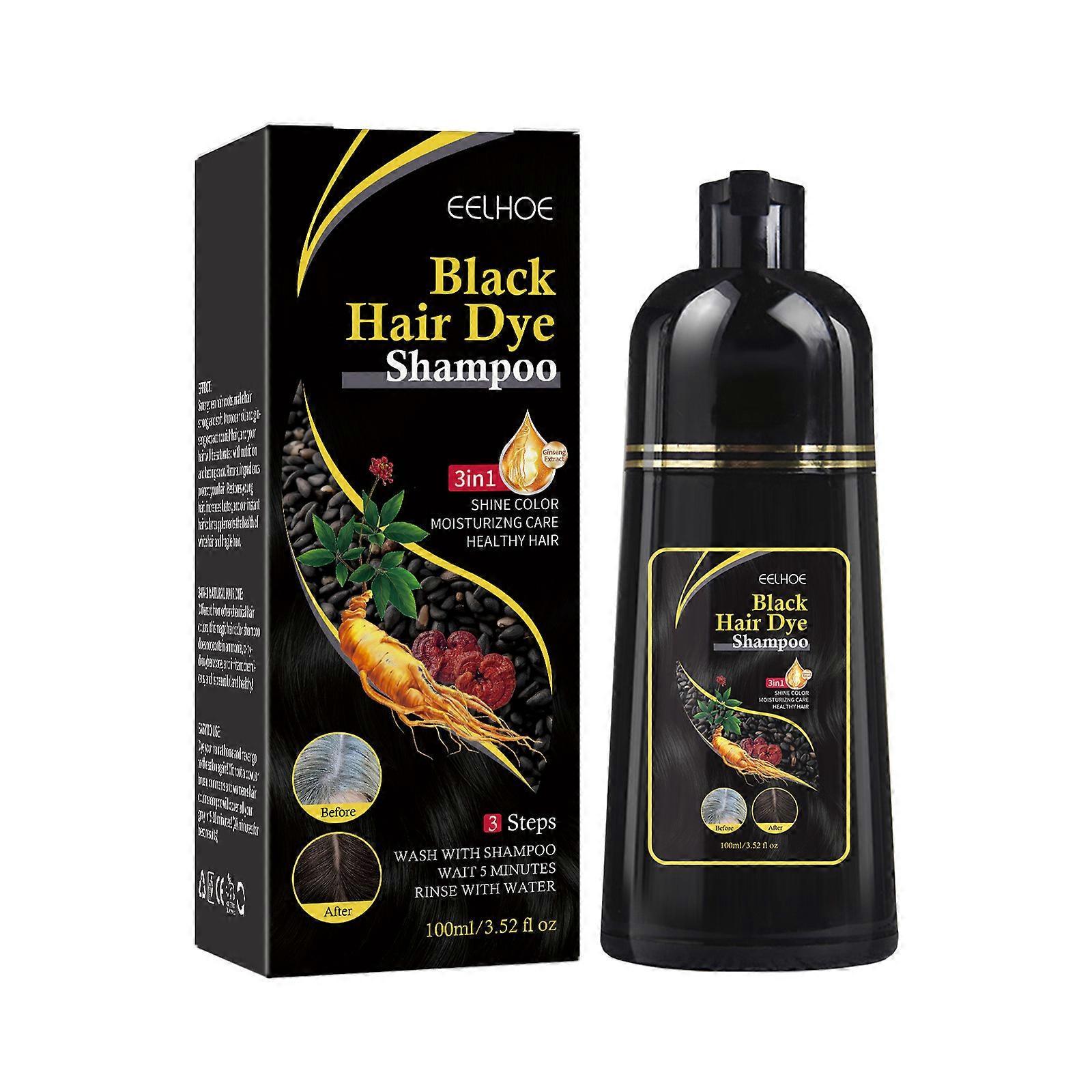 Denuotop Black Hair Shampoo for Natural Hair,Instant Black Hair Shampoo Hair Dye Shampoo,Hair Color Shampoo Hair for Men Women Black Color,Hair Col...